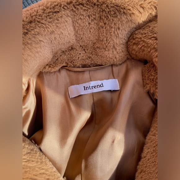 Intrend brown teddy coat furry jacket size US 2 IT 38 MINT CONDITION - Picture 11 of 13